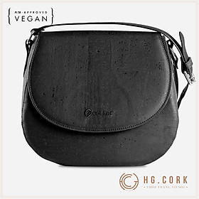 Túi Đeo Chéo Nữ Cao Cấp - SADDLE BAG - HGcork Corkor CK246 - Vật liệu da cork thực vật thuần chay - Sản phẩm Handmade, Sản xuất tại Bồ Đào Nha