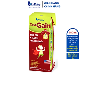 SBPS Colos Gain 180ml giúp bé tăng cân nhanh, miễn dịch khỏe - VitaDairy