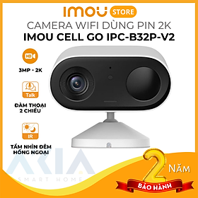 Mua Camera dùng pin không dây IMOU Cell Go IPC-B32P-V2 2K - Dùng trong nhà và ngoài trời  hỗ trợ quay video  có loa báo động - Hàng chính hãng