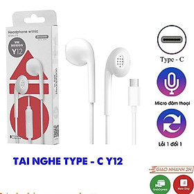 Tai nghe WEKOME chân Type C Y12 - Tai nghe jack 3.5 - Hàng nhập khẩu