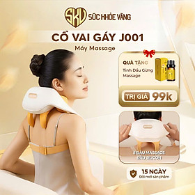 [Set Quà Tết] Máy Massage Cổ Vai Gáy   GAX-8D Healthy Care- Massage Silicon 16 Điểm Chạm Chườm Ấm Diện Rộng