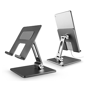 Giá đỡ cho điện thoại và máy tính bảng, iphone, chất liệu bằng hợp kim nhôm chắc chắn.