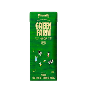 Thùng 48 Sữa Tươi Tiệt Trùng Vinamilk Green Farm - Sữa Tươi 100% Có Đường 180ml