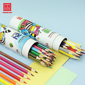 Bút chì màu Oringa | Bút chì màu chuyên nghiệp dạng cốc Hồng Hà 18 màu - 8109