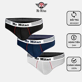 Combo 3 quần lót nam Brief Mr Mitas Basics viền êm ái