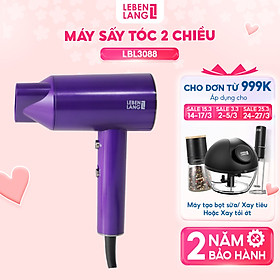 Máy sấy tóc Lebenlang LBL3088 công suất 2000W, sấy 2 chiều nóng lạnh, chống xơ rối tóc bằng công nghệ ion - hàng chính hãng