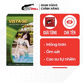 Bao cao su Vista mỏng trơn, ôm sát - Hộp 10 cái