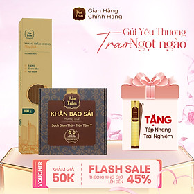 Mua Combo Thanh Tịnh An Gia – Nhang Trầm Hương Máy Lạnh 30cm 100g + Khăn Bao Sái Bảo Trầm