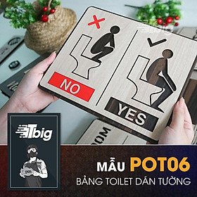 Mua Bảng chỉ dẫn sử dụng bồn cầu đúng cách khi đi toilet - mẫu gỗ cắt laser dán tường bằng keo 2 mặt