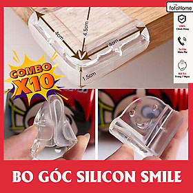 Combo 10 Miếng Bọc Góc Bàn Bằng Silicon Tránh Va Đập An Toàn Cho Bé Và Người Già