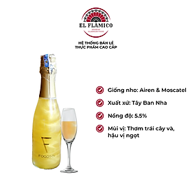 Rượu vang sủi Tây Ban Nha Sparkling Fogoso Oro 375ml 5.5%