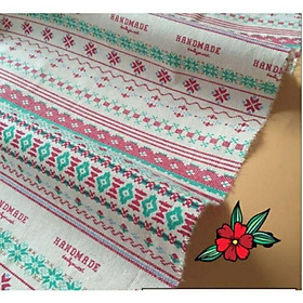 Mua Khăn trải bàn vải canvas hoa văn sang trọng không ren