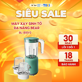 Máy xay đă năng 3 trong 1 BEAR BL-B10V2 xay thịt, hoa quả, nhanh chóng, tiện lợi - Hàng nhập khẩu