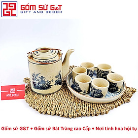 Mua Bộ tích trà men rạn sơn thủy Gốm Sứ G&T