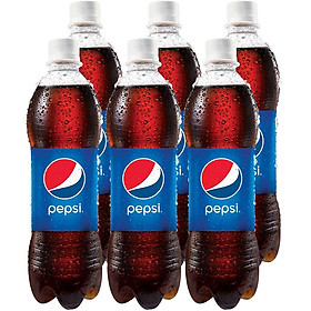 Lốc 6 Chai Nước Ngọt Có Gas Pepsi (390ml / Chai)