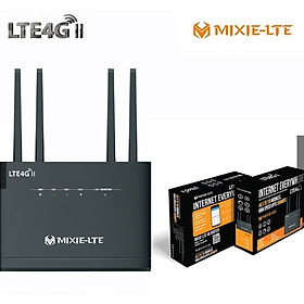 Phát wifi từ sim 4G MIXIE LTE4G hỗ trợ 32 user phát sóng cực xa - nguồn trực tiếp 12V (Đen) HÀNG NHẬP KHẨU