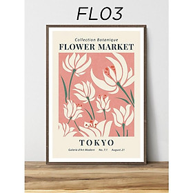 Mua Tranh treo tường phòng khách  tranh Flower Market nghệ thuật - Tặng kèm đinh treo tranh - TIỆM TRANH 91