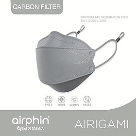 Khẩu trang AIRIGAMI carbon filter - 2 màu ghi, đen