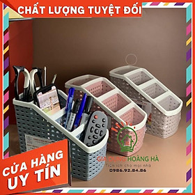 Hình ảnh Khay nhựa tiện ích 4 ngăn, để bàn, đựng đồ, khay nhựa 4 ngăn, đựng bút, đồ dùng đa năng