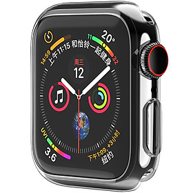 Ốp Case Bảo Vệ TPU Trong Suốt Hoco Cho Apple Watch Series 4/ 5/ 6/ SE Size 40/44mm_ Hàng Nhập Khẩu