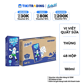 Thùng 48 Hộp Thức Uống Từ Sữa Chua Lên Men Tự Nhiên Fristi Vị Việt Quất Sữa 180ml (48x180ml)