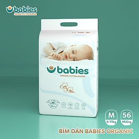 ( Combo 4 bịch Babies Organic ) Tả Dán/Quần các size - tặng bộ Ray xe lửa