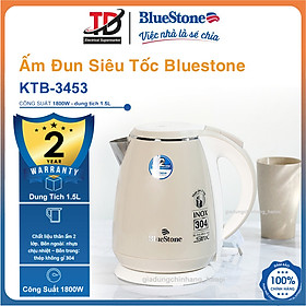 Ấm Đun Siêu Tốc Bluestone 1.5 lít KTB-3453, Inox 304 An Toàn , Hàng Chính Hãng