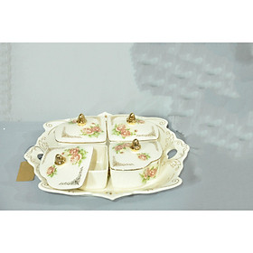 Mua Khay mứt Hoa Hồng 4 ô