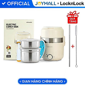 Hộp Cơm Điện Lock&Lock EJR226IVY 2Lít Có Thể Nấu Và Hâm Nóng Thức Ăn, Kèm Dụng Cụ Hút Chân Không - Hàng Chính Hãng Tặng Combo Ống Hút + Cọ Rửa