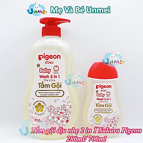 Tắm gội dịu nhẹ 2 in 1 Sakura Pigeon 200ML/700ML