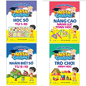 Hình ảnh Combo Thiên Tài Toán Học Dành Cho Trẻ 4-5 Tuổi - 4 Cuốn - Hà Thu Quang - Vanlangbooks