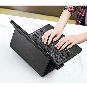 Bao da kèm bàn phím cho SamSung Galaxy Tab S9 FE, Tab S9, Tab S7 FE, Tab S7+ Plus, S8+ Plus, Tab S8, Tab S7, Tab S6 Lite, Tab A8 2022, Tab A9+ Plus 2023 X210/X216 chính hãng Dux Ducis có bàn di chuột TrackPad - Hàng chính hãng