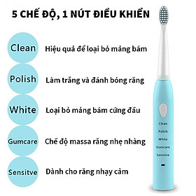Mua Free Ship Bàn Chải Đánh Răng Tự Động 5 Cấp Độ Phù Hợp Cho Người Lớn Và Trẻ Em - Bàn Chải Điện 5 Cấp Độ