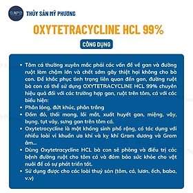 Oxytetracycline hcl 99% ks ngừa gan sưng vàng đường ruột lò xo phân trắng vibro phát sáng tôm thẻ cá lươn ếch