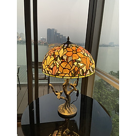 Mua Đèn bàn hoa hồng thân chim_ Đèn tiffany cao cấp (Hàng có sẵn)