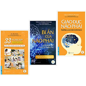 [Download Sách] Sách - Combo 33 Bài thực hành theo phương pháp Shichida + Bí ẩn của não phải + Giáo dục não phải - FirstNews