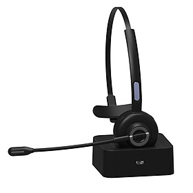 Bluetooth Headset, Wireless Headset with Microphone,Noise Cancelling Hands Free Phone Headset for Truck Driver Call Center Office PC