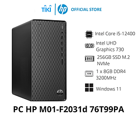 Mua PC HP M01-F2031d 76T99PA (Intel Core i5-12400/8GB/256GB SSD/Không HDD/Windows 11 Home Single Language/WiFi 802.11ac) - Hàng Chính Hãng