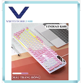 Mua Bàn phím YINDIAO K600 giả cơ nút tròn nhiều màu sắc và có đèn led xuyên phím chuyên game