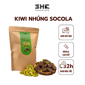 Kiwi nhúng Socola - Túi 500gr - SHE Chocolate - Đa dạng vị giác, tốt cho sức khỏe, bổ sung năng lượng. Quà tặng người thân, dịp lễ, thích hợp ăn vặt