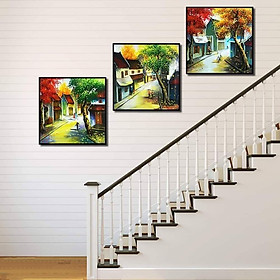 Mua Tranh treo tường  tranh trang trí PP_ NT348 bộ 3 tấm ghép