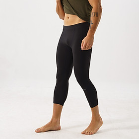 Quần leggings tập gym cho nam Hibi Sports M104 - Loại lửng 3/4 không túi - ĐEN - XL