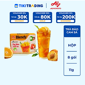 Trà Đào Hương Cam Sả Blendy 11g/Gói (1 Hộp 8 Gói)