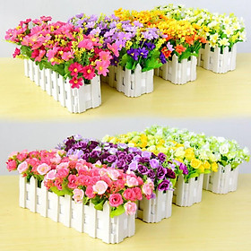 Mua Hàng rào gỗ cắm hoa  lá giả 10-30cm kèm xốp trắng (chưa kèm hoa  cỏ)