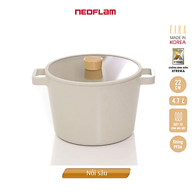 [Hàng Chính hãng] Nồi sâu chống dính bếp từ Neoflam Fika - Hàn Quốc 22cm. Made in Korea. Hàng có sẵn, giao ngay