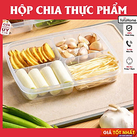 Hộp Chia Thực Phẩm 4 Ngăn - Hộp Nhựa Bảo Quản Thịt Đông Lạnh Tiện Lợi
