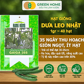 Mua Hạt Giống Dưa Leo Nhật Lai F1 Greenhome  Gói 1gr 40 hạt  Dễ Trồng Quanh Năm  Nảy Mầm Cao  T24