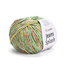 Len Jeans Splash nhập khẩu từ Yarnart, đan móc áo, váy, khăn, đầm