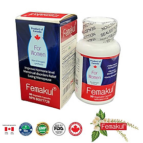 Femakul [CANADA] điều hòa nội tiết tố, đau đầu, bốc hỏa tiền mãn kinh, mãn kinh Hộp 30 viên