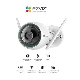 Camera Wifi Ngoài Trời EZVIZ C3W Color Night Pro 4Mp, Đèn Và Còi Báo Động, Tính Năng AI - Hàng chính hãng